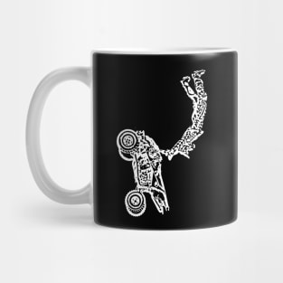 ATV Quad Bike Freestyle White Sketch Art Mug